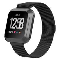 For Fitbit Versa 2 / Fitbit Versa / Fitbit Versa Lite Milanese laikrodžio apyrankė, didelis dydis: 2.3x25.8cm(Violetinė) juoda