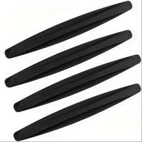 4pcs Universal Carbon Fiber Anti-Scratch Car Protectors - Durable PC Material, Front & Rear Corner Bumper Guards for Protection
