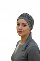 Turban Damski Lena Bazalt Czapka Sweterkowa Jesień Także Po Chemioterapii