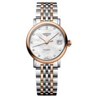 LONGINES Boya series automatic mechanical movement 30 meters waterproof date display rose gold case stainless steel 18K rose gold strap L4.309.5.80.7 auksas