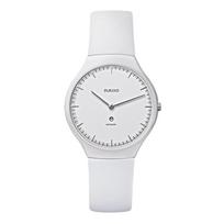 RADO radaras TRUE serijos automatinis mechaninis judėjimas 30 metrų atsparus vandeniui moteriškas Šveicarijos laikrodis 40 mm baltas ciferblatas keramikos korpusas guminis dirželis R27970109 balta
