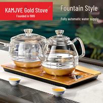 KAMJOVE Automatic Electric Glass Tea Kettle Set CN plug (adapter included) auksinė spalva