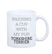 Yorkshire Terrier, York, Jork, Yorkie -Kubek Ze Zdjęciem I Napisem Geometryczny Pies Art-Dog