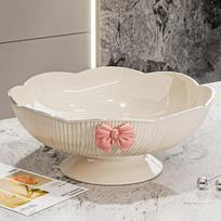 Draining Hole Footed Candy Platter Multifunctional Light Luxury Candy Fruit Plate Plastic Snack Placement Platter Table Ornament