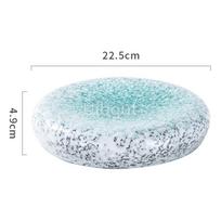 Ceramic round Dinner bule Plate Stone Pattern Sashimi Sushi seafood tray Dessert Steak Restaurant Special Tableware dish set