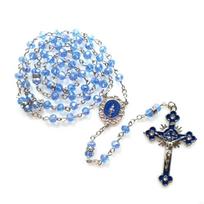 Catholic Rosary Necklace Crystal Beads Holy Figure Jesus Hanging Pendant Charm for Women Men Church Decoration Supplies X3UC
