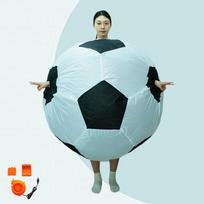 Cross-Border Inflatable Volleyball Suit: Fun Prank Doll Outfit for Halloween & World Cup. One Size blue