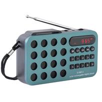 Mini nešiojamas kišeninis FM radijas, įkraunantis saulės energiją belaidžiai garsiakalbiai, palaikantys USB TF kortele grojantį su Bluetooth suderinamą FM radijo imtuvą mėlyna