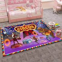 Circus Performance Large Area Carpet for Home Living Room  Children's Bedroom Sofa Doormat  Floor Rugs Anti-slip Decor Kids Gift 40x60cm (16x24in)