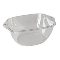 Transparent Washbasin Multipurpose Portable Large Capacity Modern Simple Plastic Washing Basin for Dormitory Travel Home white