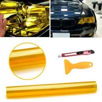 Yellow Tint Film Car Headlights Tail Lights Cover Car Vinyl Wrap 30cm X 180cm UK