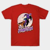 Men Black Print T-shirt The Phantom No-Cut Transfer Paper Print Cotton Tshirt M raudona