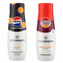 Set of 2 concentrates and syrups. Sodastream Pepsi MAX Mango + Shwip Shwap