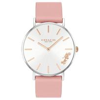 COACH watch quartz movement leather strap 42mm silver dial men's watch 30 meters waterproof 14503258 sidabras
