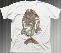 Piranha Fish Skeleton Bone angler white t-shirt OZ9624 S įvairiaspalvis