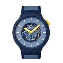 SWATCH Men's Watch Swiss Watch Quartz Movement Blue Dial Biosource Material Case SB05N117 mėlyna