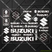 AAGK1 Vinilinė lipdukų rinkinys Suzuki motociklui balta