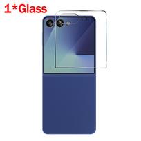 For Samsung Galaxy Z Flip 7 Case with Tempered Glass Screen Protectors Ultra-Thin Transparent Hard PC Phone Cover for Z Flip7 for Z Flip 7