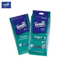 Tempo Mild Portable Wet Wipes (10 Count) blue