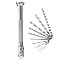 Jewelry Craft Hand Pin Hole Drill Rotary Jewelers Burs Drilling Chuck Clamp 0.3-3.2mm Mini Precise Hand Twist Drill