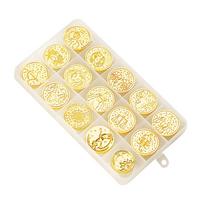 15pcs DIY Seal Head Ornamental Wax Grain Seal Head Craft Supplies Embossed Seal Head Envelope Decorative for Wedding Invitations