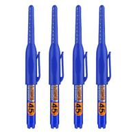 4-40Pcs White/Black/Blue/Red 45mm Deep Hole Marker Pens Long Nib Head Carpenter Pen Waterproof for Measuring Woodworking Office
