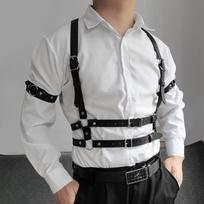 Taktinis Techwear Hip Hop Punk Odinis Kūno Diržas Krūtinės Peties Diržas Vyrams Daugiafunkcis Reguliuojamas Gotikinis Juosmens Diržas juoda