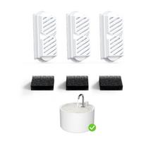 Keraminis katės vandens fontanas, 2,2 l automatinis dozatorius su filtru ir tylus jutiklinis tiektuvas Neutral Packaging