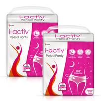 i-Activ Period Panty for Women & Girls L-XL | 10's Pack X2 | Heavy Flow Disposable Maternity Panties  360 Degree Protection Waist Size-31  to 48