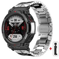 Metal Bracelet For Amazfit T-REX 3 2 Correa Business Stainless Steel Band For Amazfit T-REX/Pro Protector Glass Film Accessories Amazfit T-REX 3