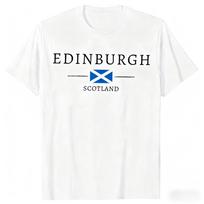Edinburgas Škotija Turistiniai suvenyrai Geriausio draugo marškinėliai Vyriški Humoras Gatvės apranga Marškinėliai Trumpomis rankovėmis Unisex Laisvi drabužiai L
