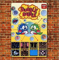 Bubble Bobble Retro Video Game Metal Poster  20x30cm aluminum 20x30cm