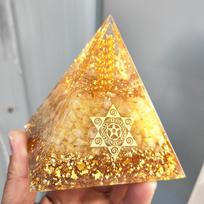 Epoxy Resin Crystal Pyramid Desktop Ornament Gift Bulk Pricing Available