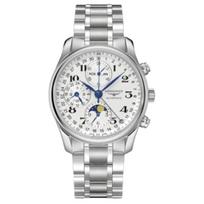 LONGINES Master Series Automatinis Mechaninis Laikrodis Dvigubas Rodymas Mėnulio Fazės Laikrodis Šveicariškas Laikrodis 42mm Sidabrinis Ciferblatas Nerūdijančio Plieno Apyrankė L2.773.4.78.6 sidabras
