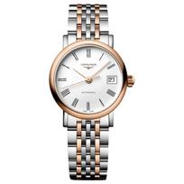 LONGINES Boya series automatic mechanical movement 30 meters waterproof women's watch pink gold case stainless steel 18k pink gold strap L4.309.5.18.7 auksas