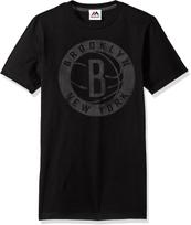 NBA Leather Tek Patch Short Sleeve Crew Neck Tee-Brooklyn Nets S įvairiaspalvis