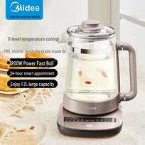 Midea 1.7L Glass Health & Tea Kettle CN plug (adapter included)
