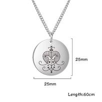Dawapara Veve Erzulie Amulet Voodoo Talisman Pendants Necklace Goddess of Love and Desire Necklaces Stainless Steel Jewelry