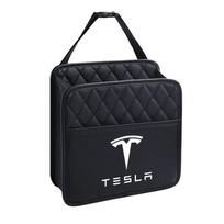 AAAIM1 Auto Storage Bag PU Leather Rear Seat Hanging Storage Accessories For Tesla Model 3 Roadster Model S Model X Model Y SpaceX