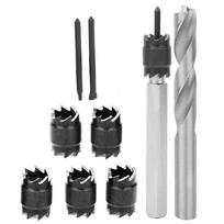 9pcs Hex Sheet Metal Hole Cutter Spot Weld Cutter Double Sided Spot Weld Removal Tool  Automobile