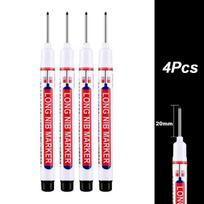4-100Pcs 2cm Waterproof Long Head Markers Deep Hole Marker Pen for Metal Carpenter Red/Black/Blue/Green /White Woodworking Tools