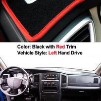 Car Auto Dashboard Cover Dashmat Pad Carpet Dash Cushion 2 Layers For Dodge Ram 1500 2500 3500 2002 2003 2004 2005 LHD Models raudona