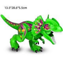 Žalios dvigubo keteros drakono statybiniai blokai Didelio dinozauro modelio statybinių blokų surinkimo žaislas green