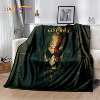 God of War Game Gamers Kratos minkšta pliušinė antklodė, flanelinė antklodė, skirta svetainės miegamojo lovai sofos pikniko užvalkalui 30x40in gray