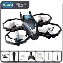 Naujas apsaugos nuo kritimo mini dronas išmanusis kliūčių išvengimo spalvotas žibintas Vieno mygtuko erdvinis režimas be galvos režimas 360° besisukančios oro fotografijos bepiločio žaislo dovana Without camera balta