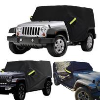 Automobilio kabinos uždangalai Jeep Wrangler JK JL Hardtop 2/4 Durims 2007-2026 Lauko Vandeniui Atsparus 210D Oksfordo Pusės Apsaugos Dangalas 2Doors sidabras