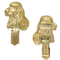 Anglų kokerspanielis - Segė su segtuku, Paauksuotas startinio numerio laikiklis, Elegantiška segė šunų parodai, prekės ženklo Art-Dog