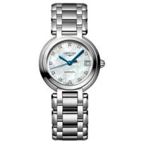 LONGINES Širdies ir Mėnulio serija Automatinis mechaninis judėjimas Datos rodymas Deimantinis laikrodis Šveicariškas laikrodis 26,5 mm Baltas ciferblatas Nerūdijančio plieno apyrankė L8.111.4.87.6 deimantas