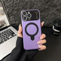 Duty Armor Ring Holder Case For IPhone 11 12 13 14 15 16 Series Upgrade Transform 17 Pro/17ProMax Strong Magnetic Charging Cover iPhone 15 violetinė