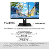 BKY 24  & 27  4K Monitors: Vertical Projection for Desktop & Laptop